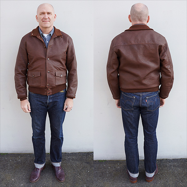 Good Wear Type A-1 Flight Jacket in Russet Capeskin