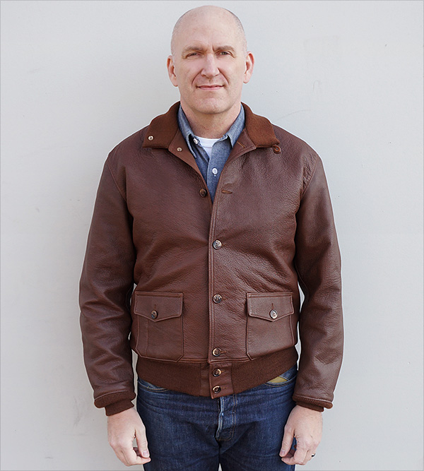 Good Wear Type A-1 Flight Jacket in Russet Capeskin