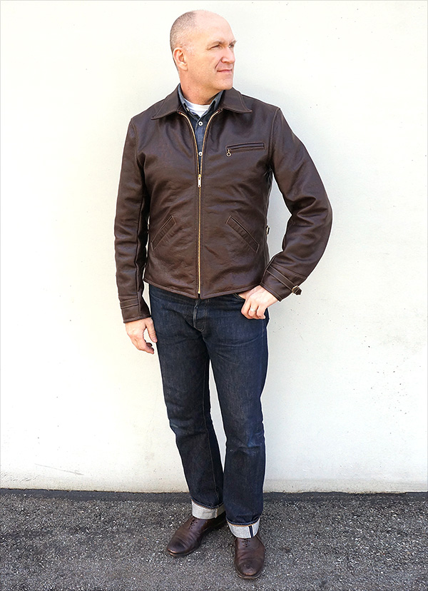 Good Wear Californian Ventura Steerhide Leather Half-Belt Jacket