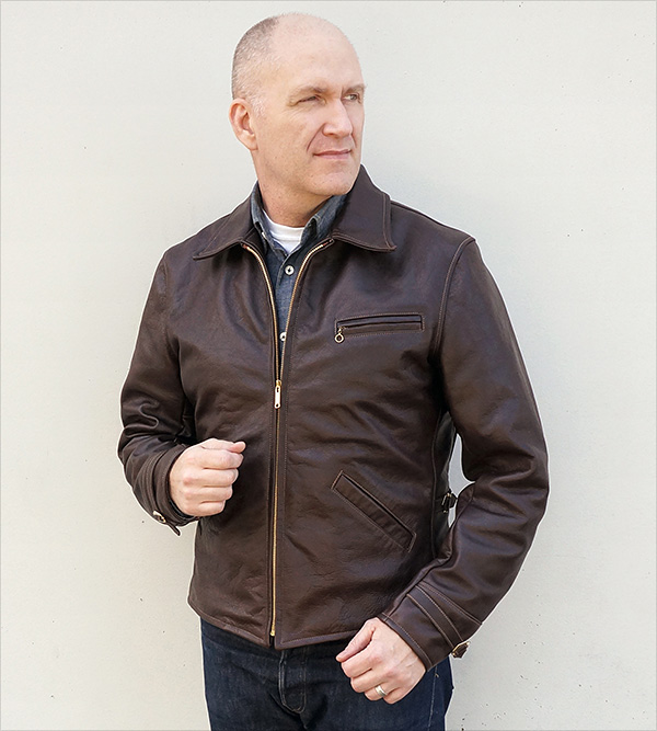 Good Wear Californian Ventura Steerhide Leather Half-Belt Jacket