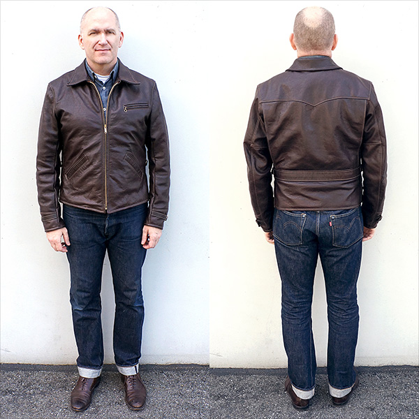 Good Wear Californian Ventura Steerhide Leather Half-Belt Jacket