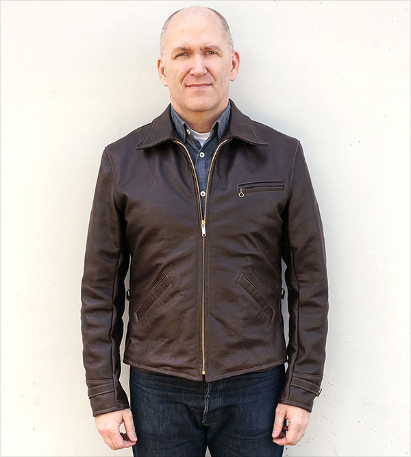 Good Wear Californian Ventura Steerhide Leather Half-Belt Jacket