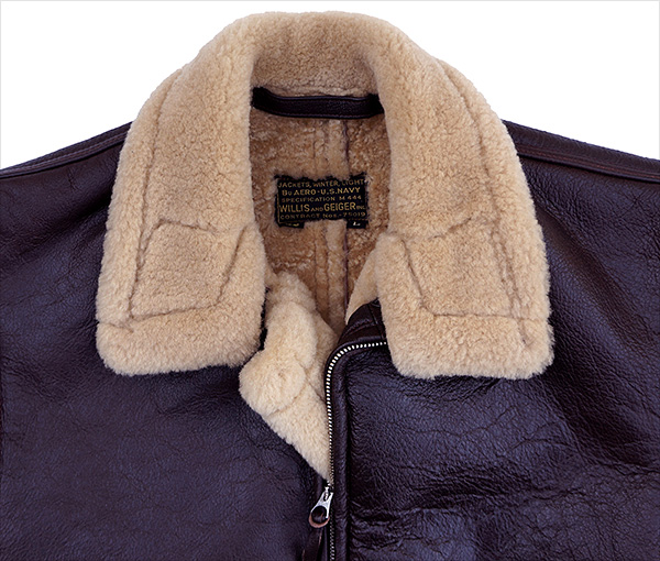 Willis and Geiger U.S. Navy M-444 Sheepskin Flight Jacket