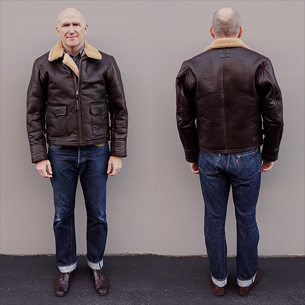 Willis and Geiger U.S. Navy M-444 Sheepskin Flight Jacket