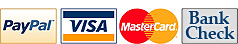 Visa Mastercard PayPal Bank Check