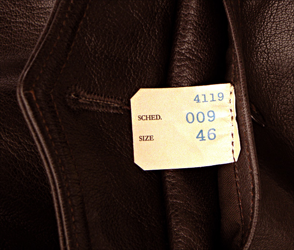 Good Wear Leather Monarch Mfg. Co. M-422 Jacket Pocket Tag
