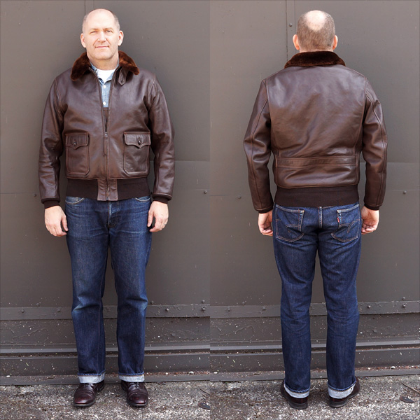 Good Wear Leather Monarch Mfg. Co. M-422 Jacket Front and Back Full