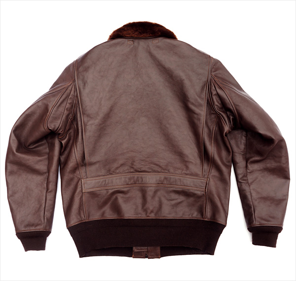 Good Wear Leather Monarch Mfg. Co. M-422 Jacket Reverse View Flat