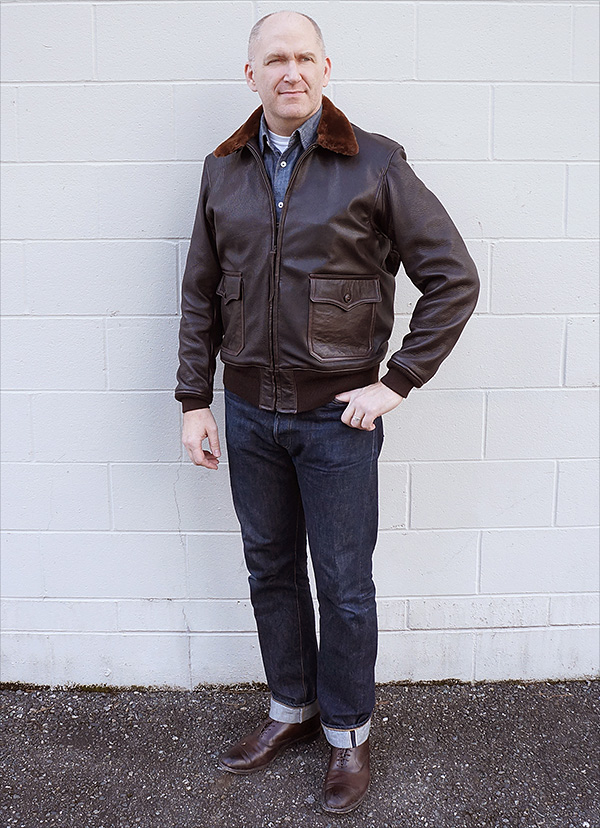 Good Wear Leather Monarch Mfg. Co. M-422 Jacket Front View