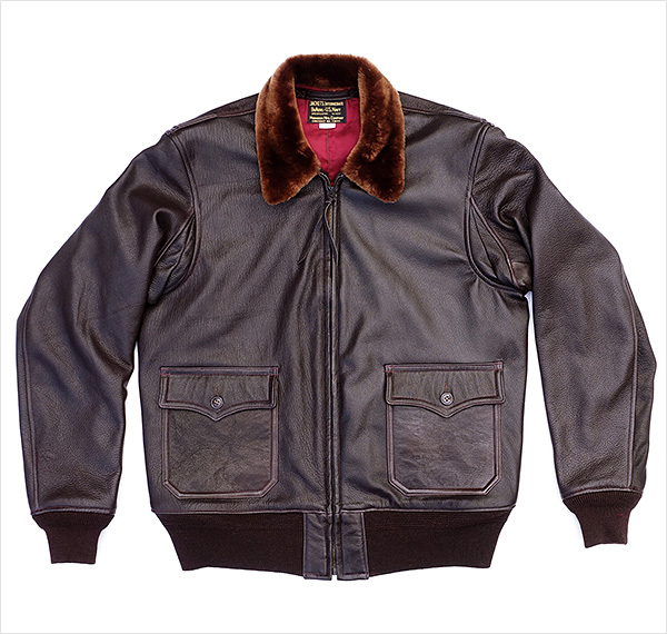 Good Wear Leather Monarch Mfg. Co. M-422 Jacket Front View Flat