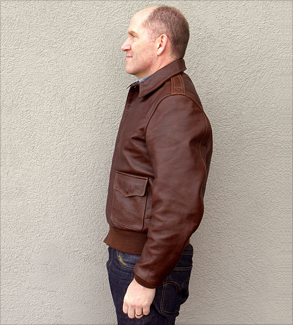 Good Wear Leather Monarch Type A-2 Jacket Side View