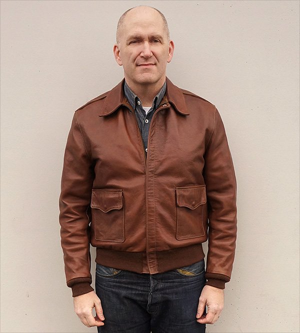 Good Wear Leather Monarch Type A-2 Jacket Front View