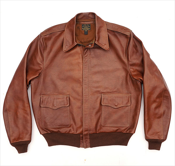 Good Wear Leather Monarch Type A-2 Jacket Front View Flat