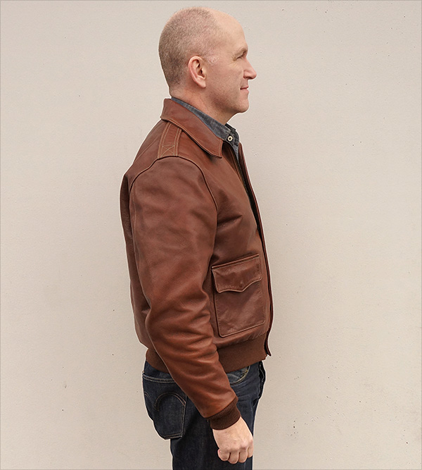 Good Wear Leather Monarch Type A-2 Jacket Side View