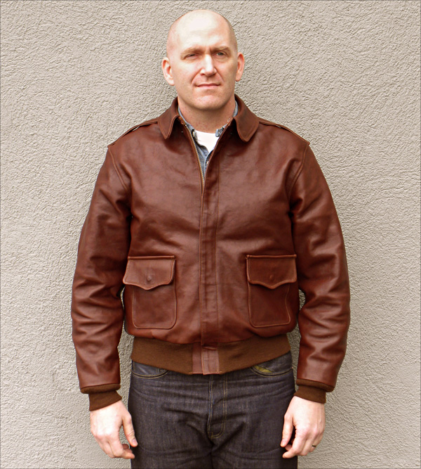 Good Wear Leather Perry Sportswear Type A-2 Front View