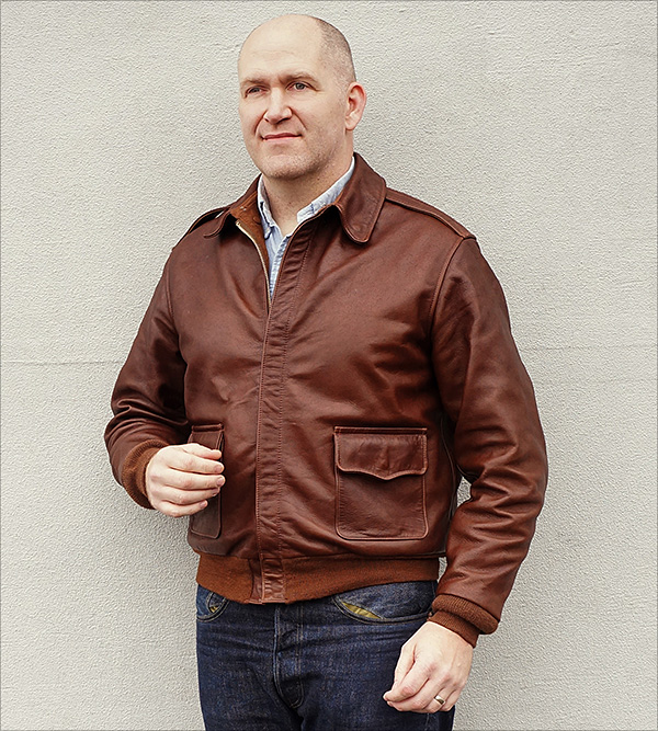 Good Wear Leather Perry Sportswear Type A-2 Front View