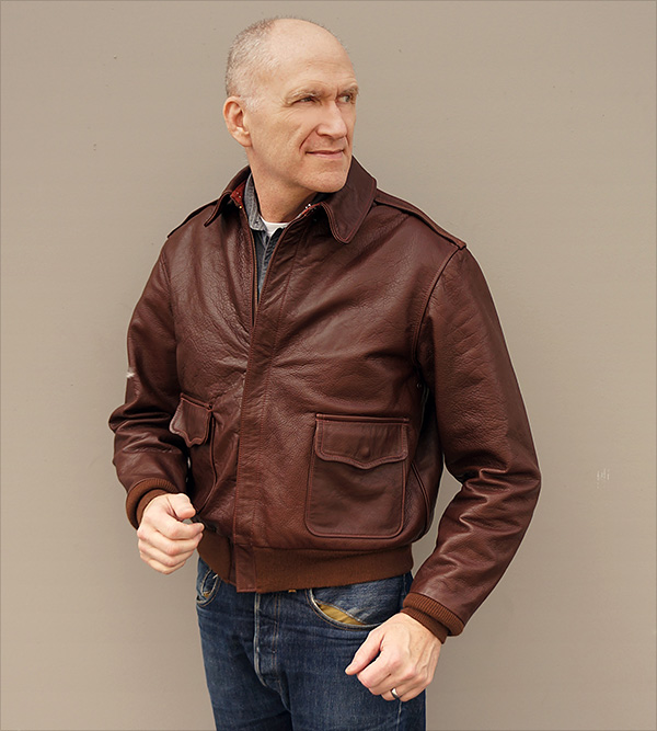 Good Wear Leather Perry Sportswear Type A-2 Front View