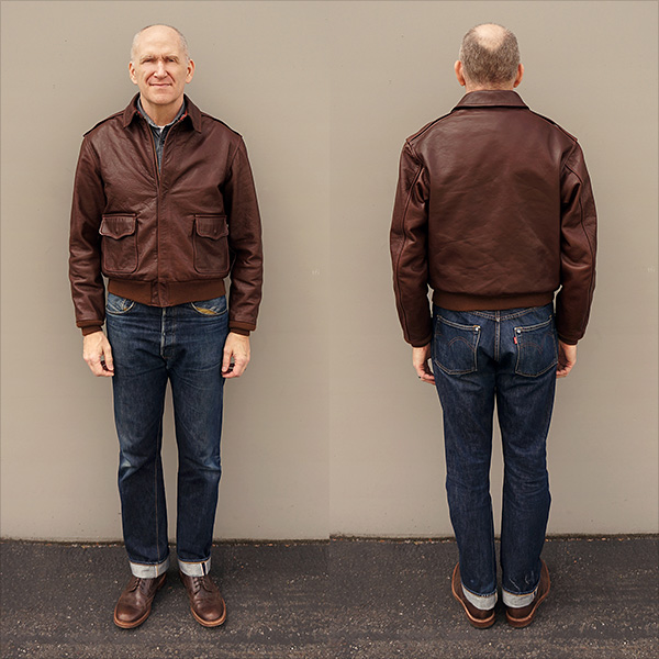 Good Wear Leather Perry Sportswear Type A-2 Front View