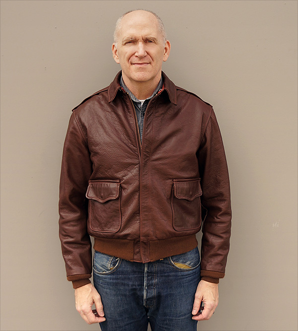 Good Wear Leather Perry Sportswear Type A-2 Front View