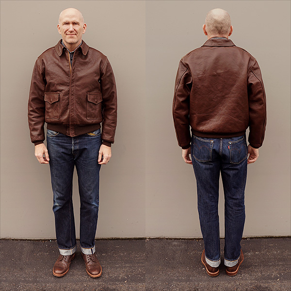 Good Wear Leather's Poughkeepsie Type A-2 Flight Jacket Reverse View