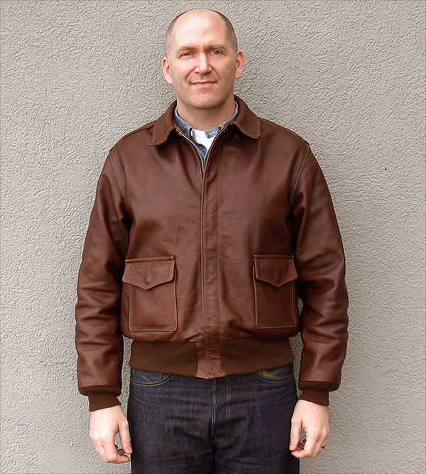 Good Wear Leather's Poughkeepsie Type A-2 Flight Jacket Reverse View