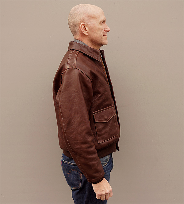 Good Wear Leather's Poughkeepsie Type A-2 Flight Jacket Reverse View