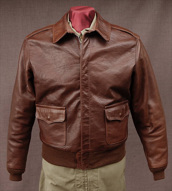 Good Wear Leather Rough Wear 42-1401-P Type A-2 Jacket Front View 