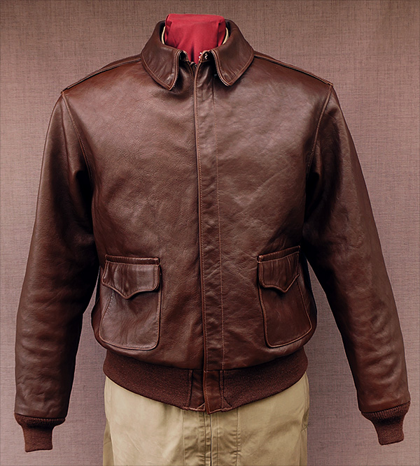 Good Wear Leather Rough Wear 42-1401-P Type A-2 Jacket Front View 