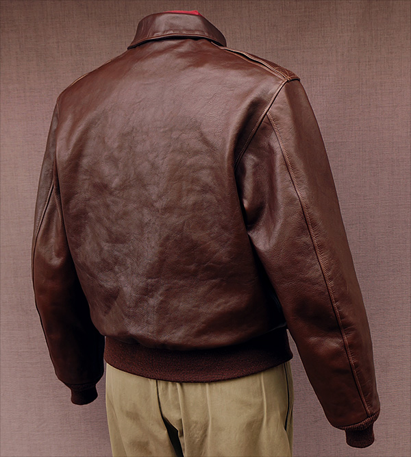 Good Wear Leather Rough Wear 42-1401-P Type A-2 Jacket Reverse View 