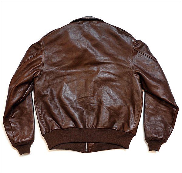 Good Wear Leather Rough Wear 42-1401-P Type A-2 Jacket Reverse View Flat