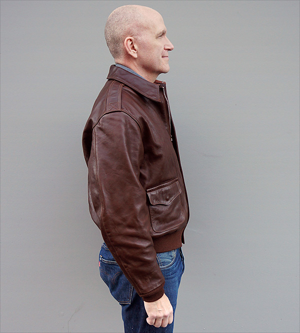 Good Wear Leather Rough Wear 42-1401-P Type A-2 Jacket Side View