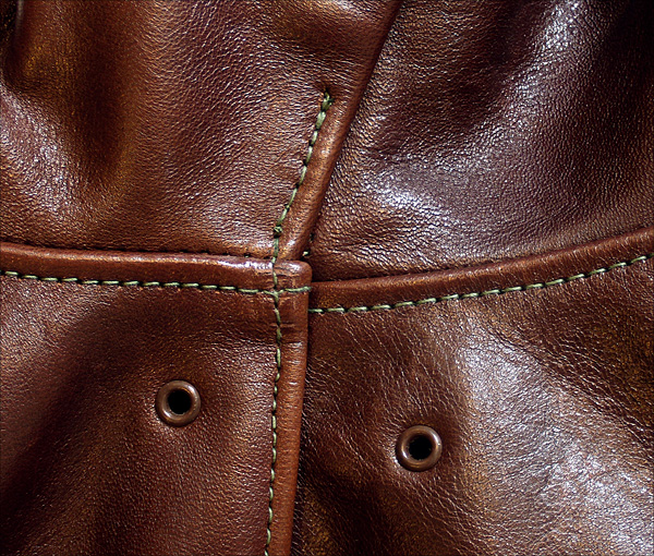 Good Wear Leather's Rough Wear Type A-2 Arm Seams 
