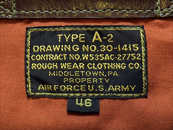 Good Wear Leather's Rough Wear Type A-2 Label