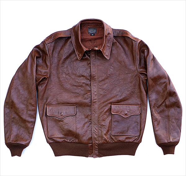 Good Wear Leather Werber Sportswear 42-1402-P Type A-2 Jacket Front View Flat
