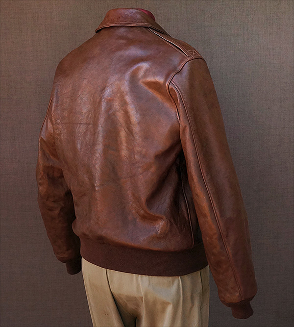 Good Wear Leather Werber Sportswear 42-1402-P Type A-2 Jacket Reverse View 