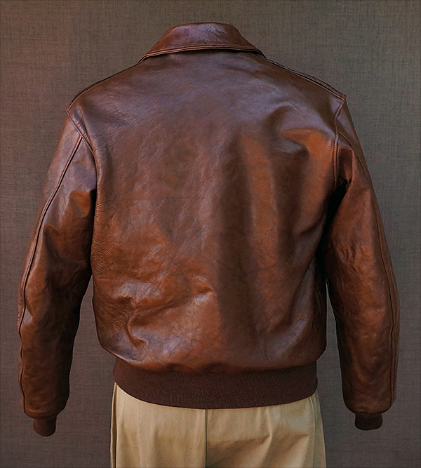 Good Wear Leather Werber Sportswear 42-1402-P Type A-2 Jacket Reverse View 